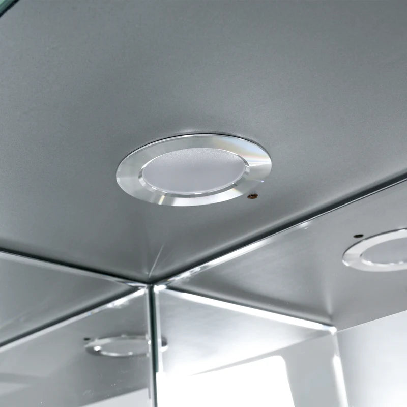 TV Stand LED Mirrored Fireplace