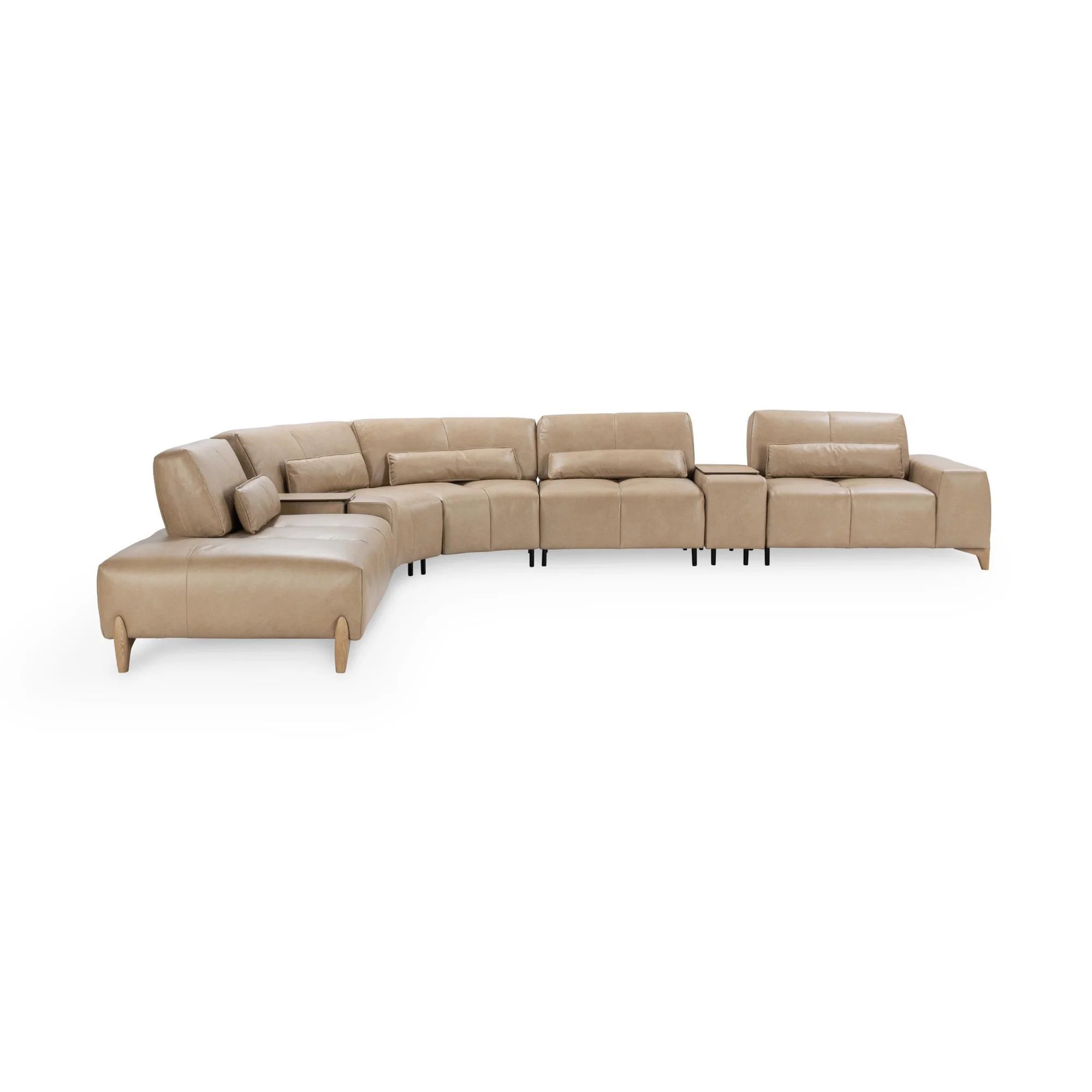 Leah Upholstered Sectional - Putty