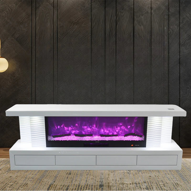 Bigger Size LED Mirrored Fireplac