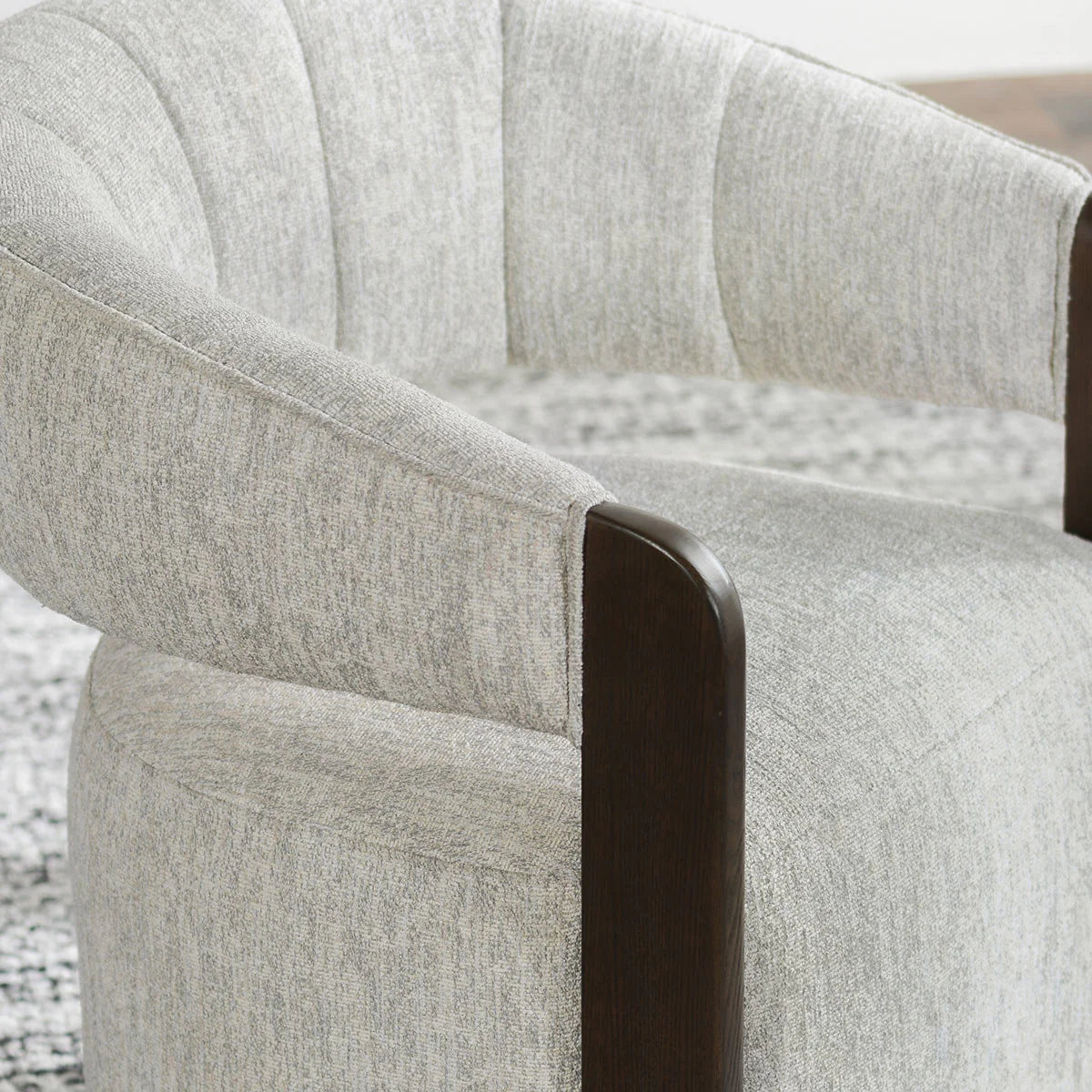 James Upholstered Swivel Chair - Glacier Gray