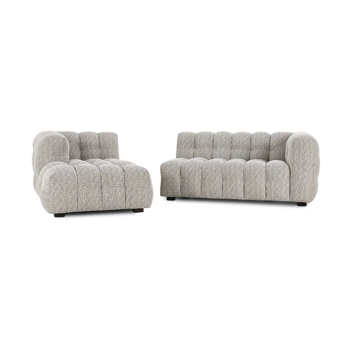 Walter Upholstered Sectional w/LAF Chaise - Heathered Gray