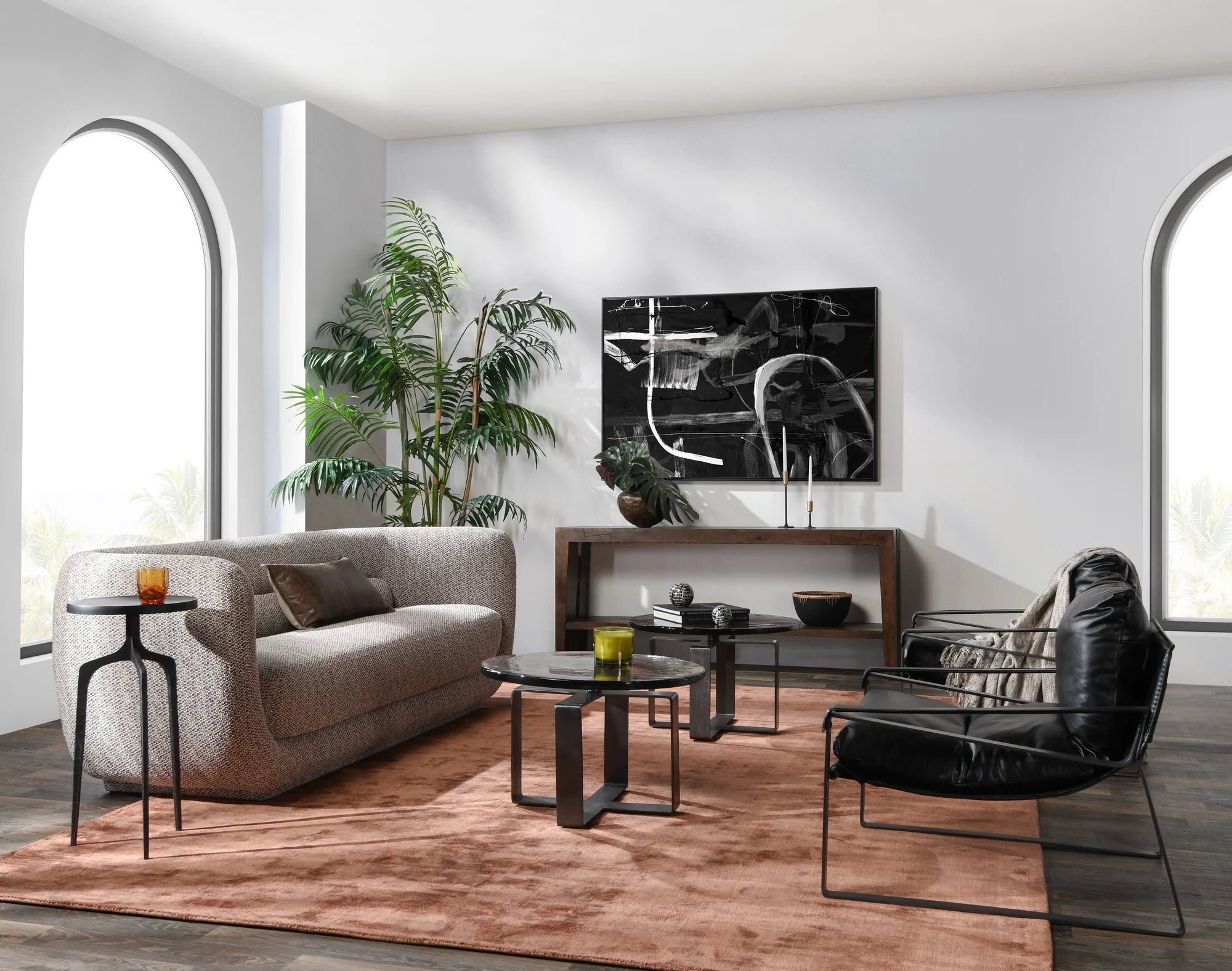 Nico Upholstered Sofa - Brick