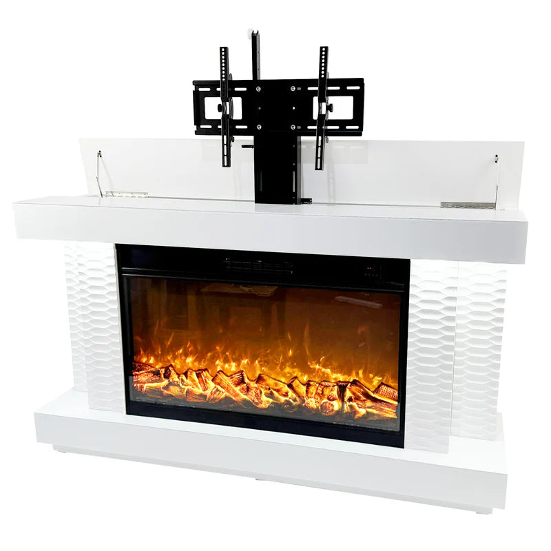 TV Stand Fireplace with Heating Function and Bluetooth speaker