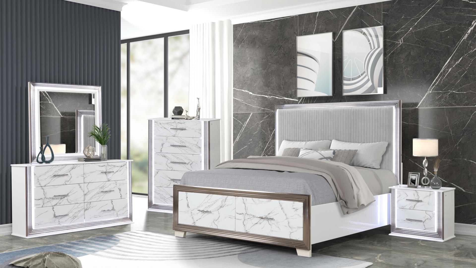 Desire Bedroom sets White - 4 pc set