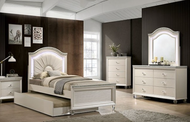 Allie- 4 Pc Twin Bedroom Set White