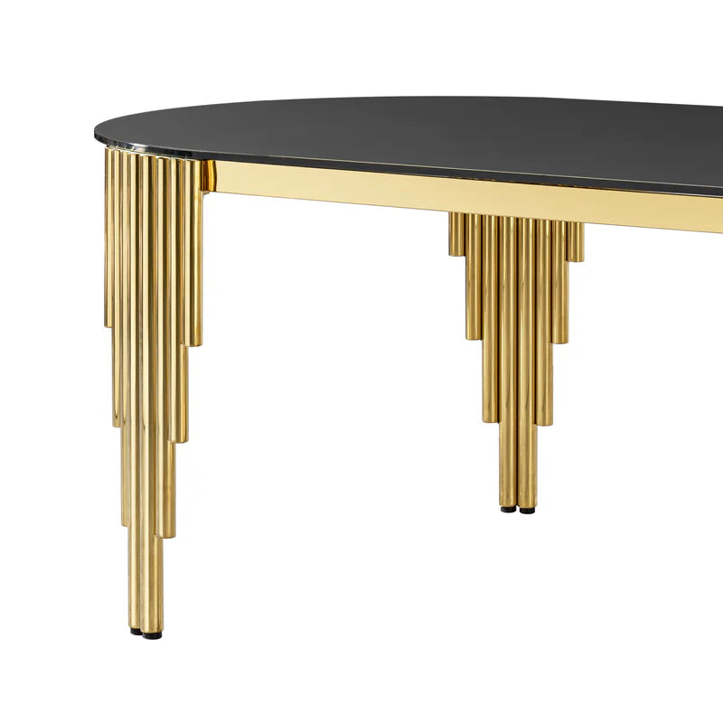 12mm Tempered Black Glass Dining Table