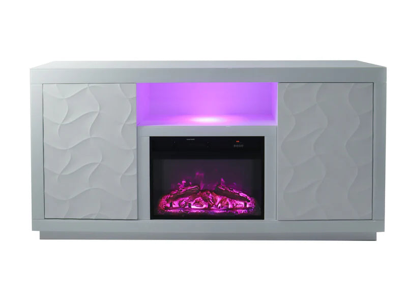 Timeless White Electric Fireplace