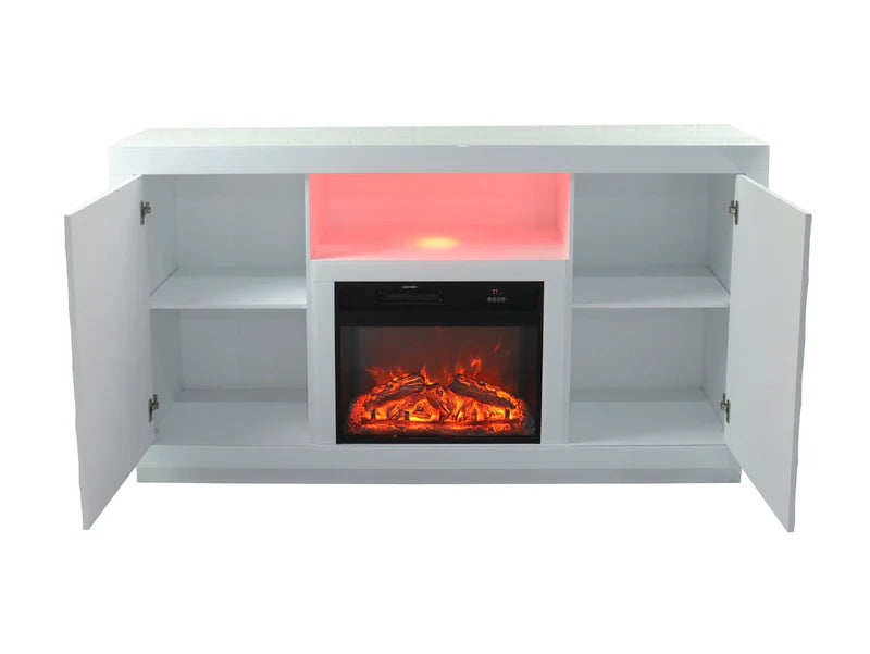 Timeless White Electric Fireplace