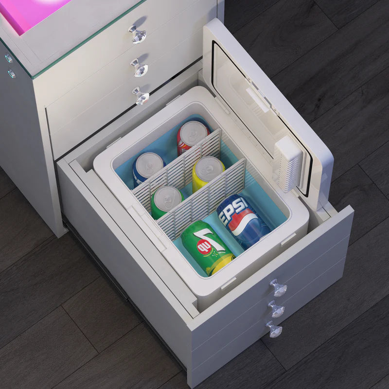 Vanity Desk with Fridge