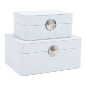 EVERTONPORT SET OF 2 BLUE BOXES 4 (IN)