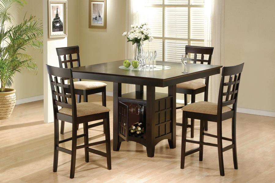 Coaster Clanton Storage Counter Height Table Cappuccino Model 100438
