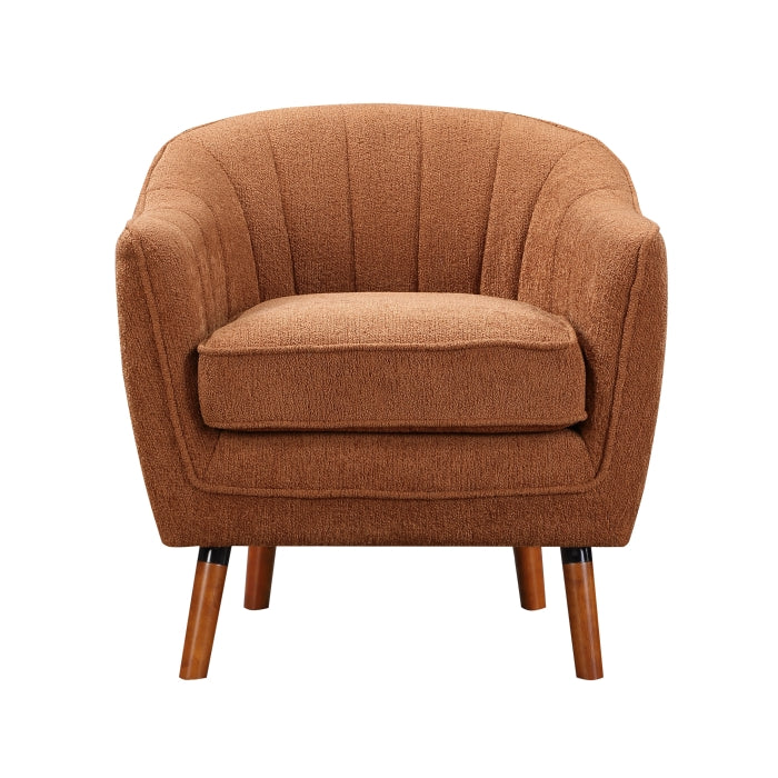 ACCENT CHAIR, RUST CHENILLE