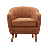 ACCENT CHAIR, RUST CHENILLE