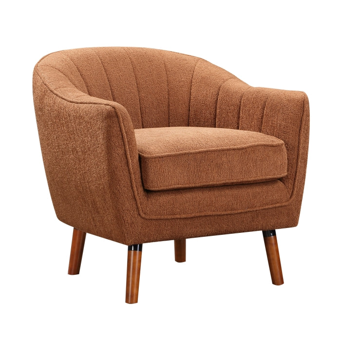 ACCENT CHAIR, RUST CHENILLE