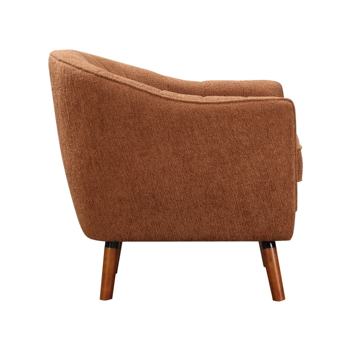 ACCENT CHAIR, RUST CHENILLE