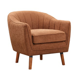 ACCENT CHAIR, RUST CHENILLE