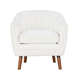 ACCENT CHAIR, OFF WHITE CHENILLE