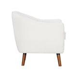 ACCENT CHAIR, OFF WHITE CHENILLE