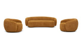 Divani Casa Andrew - Modern Orange Fabric Sofa Set