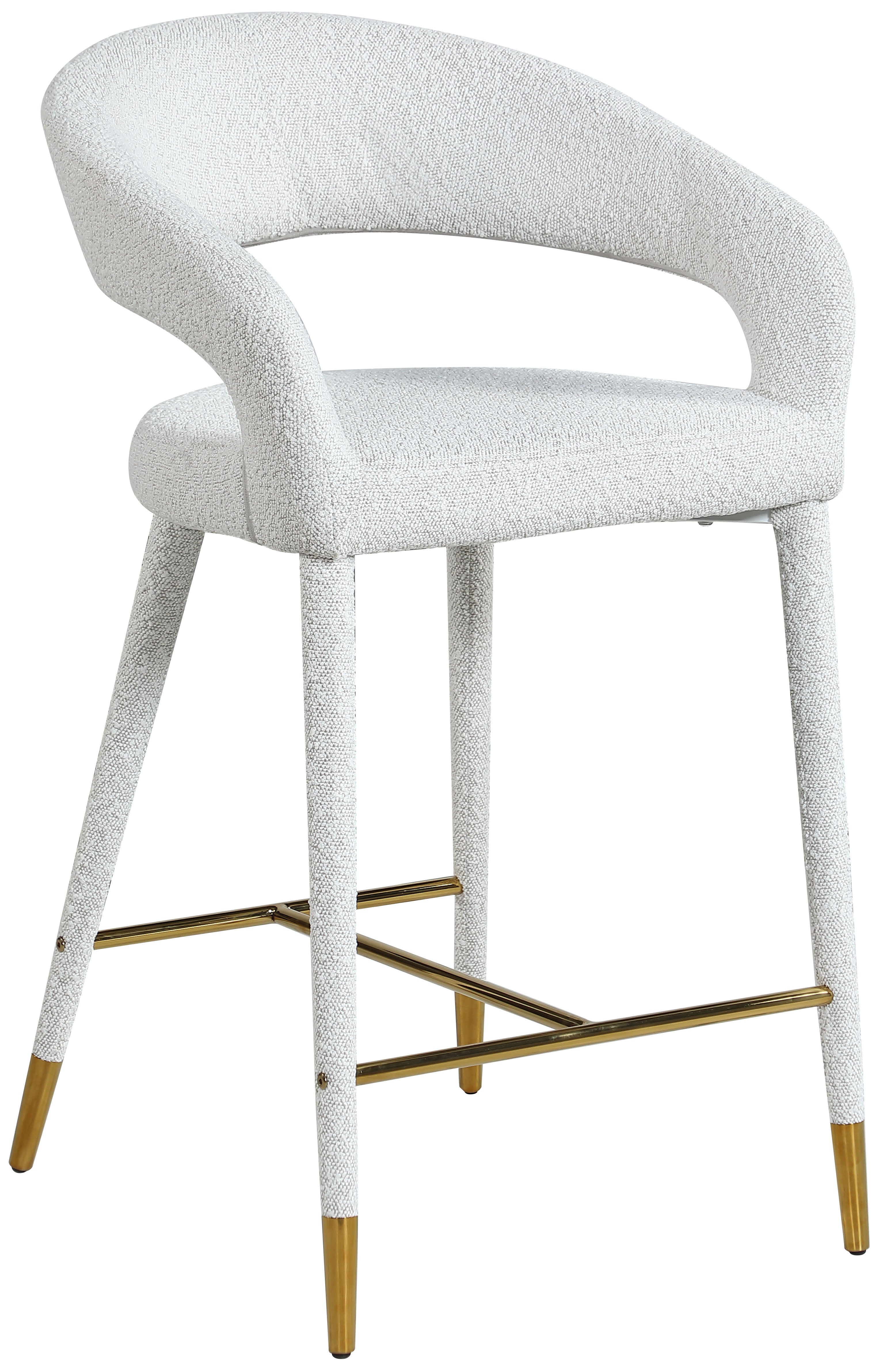 Destiny Boucle Fabric Stool