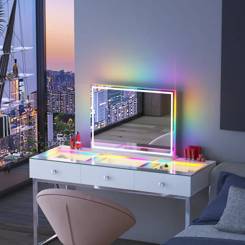 VANITII Luxury Hollywood Glow Vanity Mirror with RGB & Led Light Strip