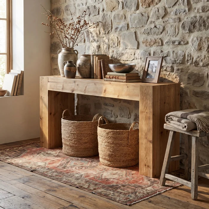 Rustic Accent Console Table for Entryway and Living Spaces