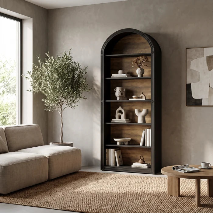 Arched Multi-Tier Display & Storage Bookcase