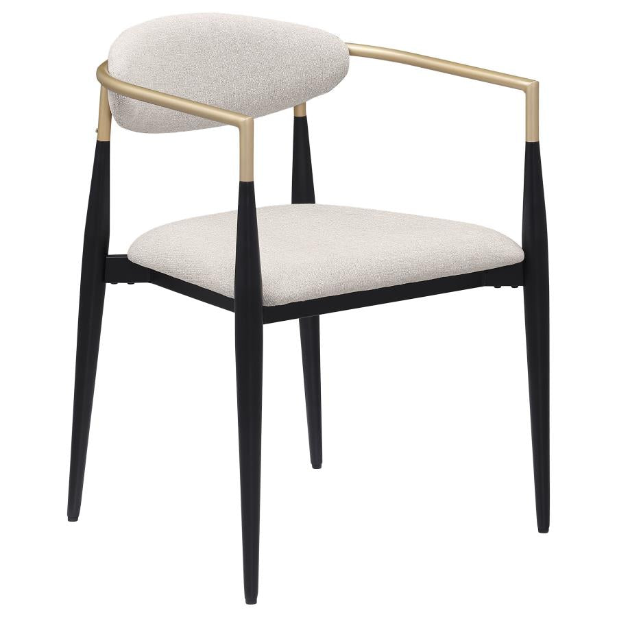Bradbury Fabric Upholstered Dining Arm Chair Beige