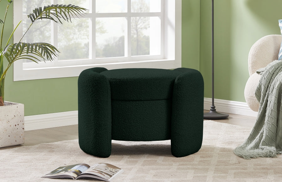 Horizon Boucle Fabric Ottoman