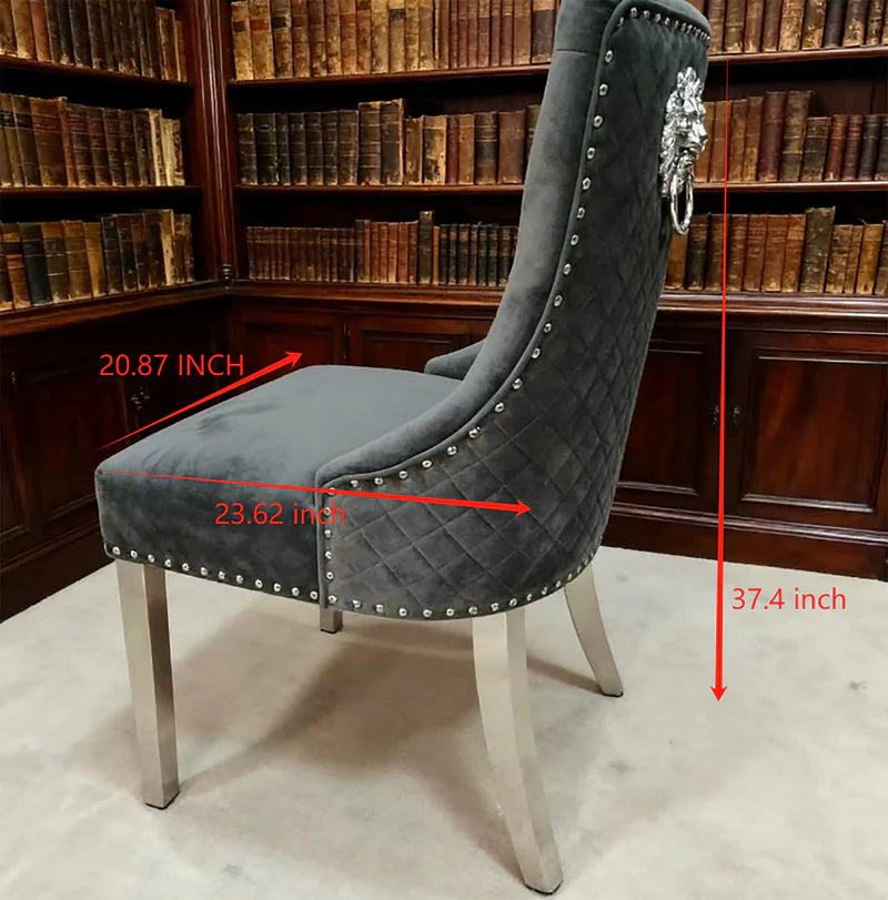 Velvet Fabric Vanity Chair (B9711-KM02)
