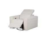 Divani Casa Gering - Modern Beige Fabric Power Recliner Chair