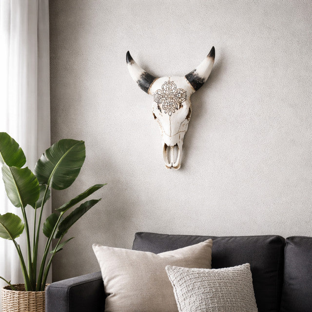 Western Bull Skull, Brown