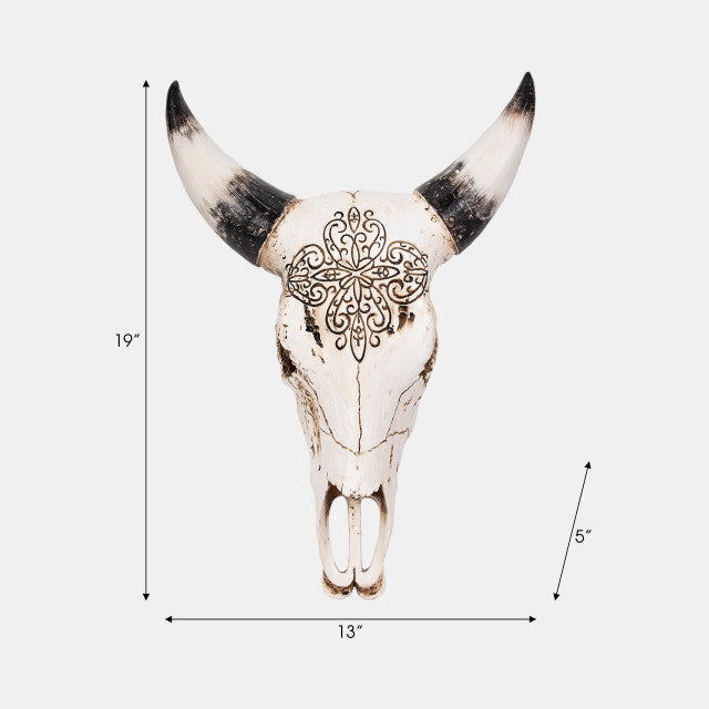 Western Bull Skull, Brown