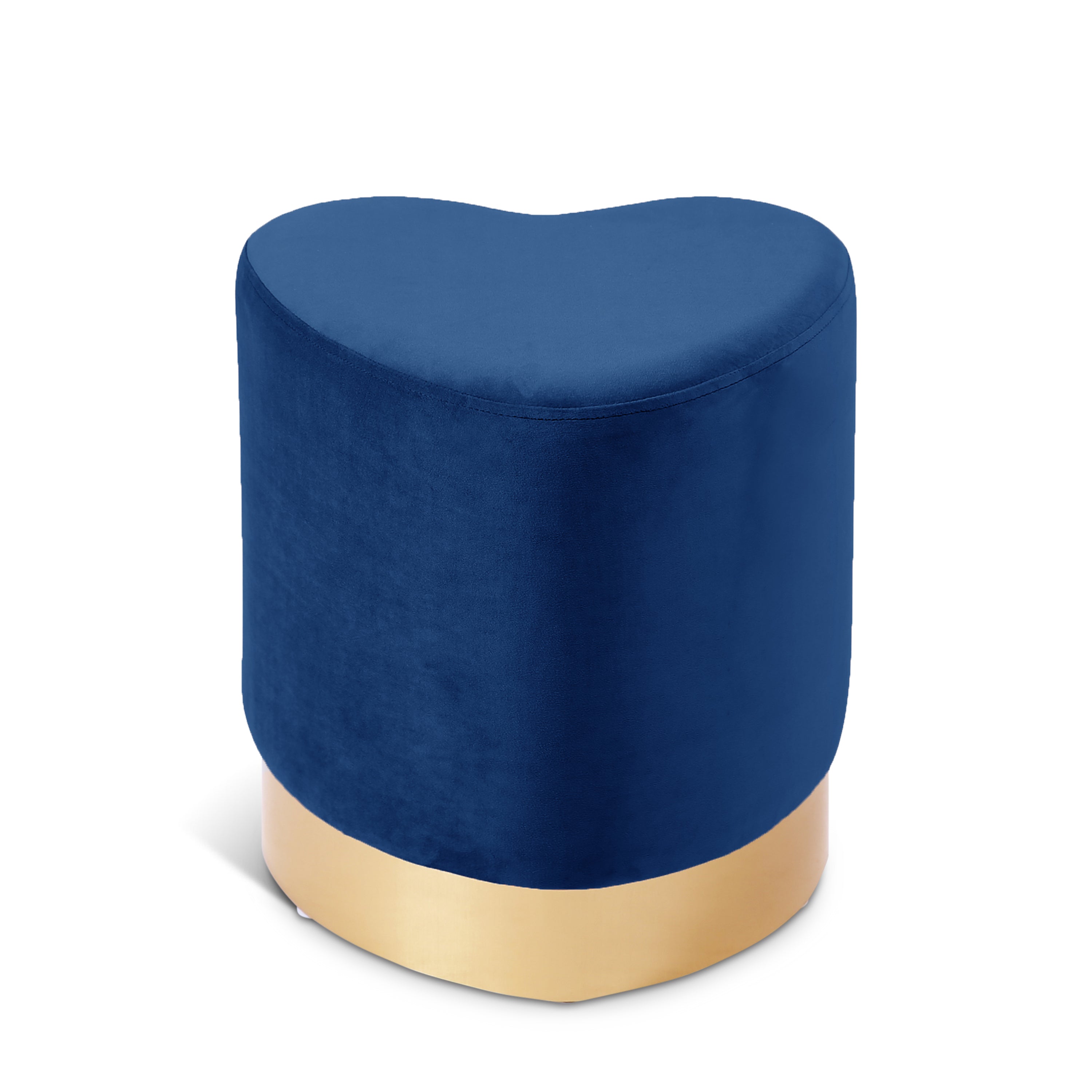 Heart Velvet Ottoman | Stool