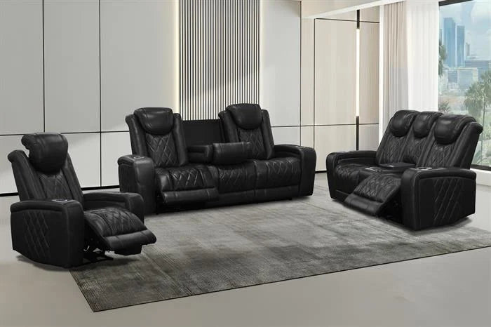 DORIAN LEATHER MOTION-BLACK