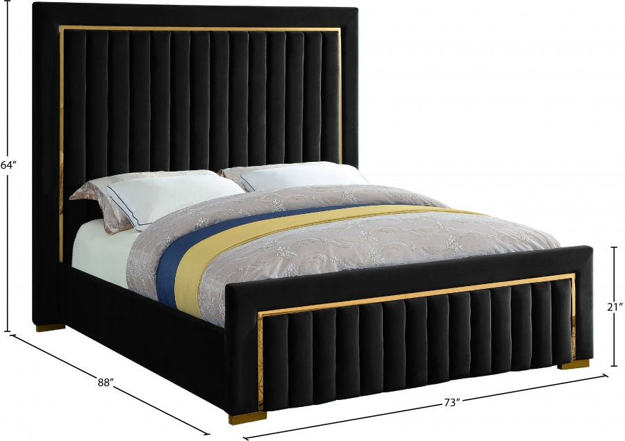 Dolce Velvet Upholstered Queen Bed