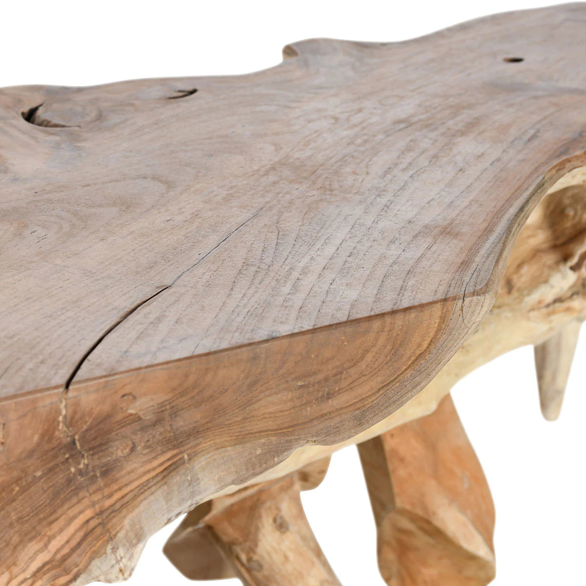 Shia Teak Root Console Table - Natural