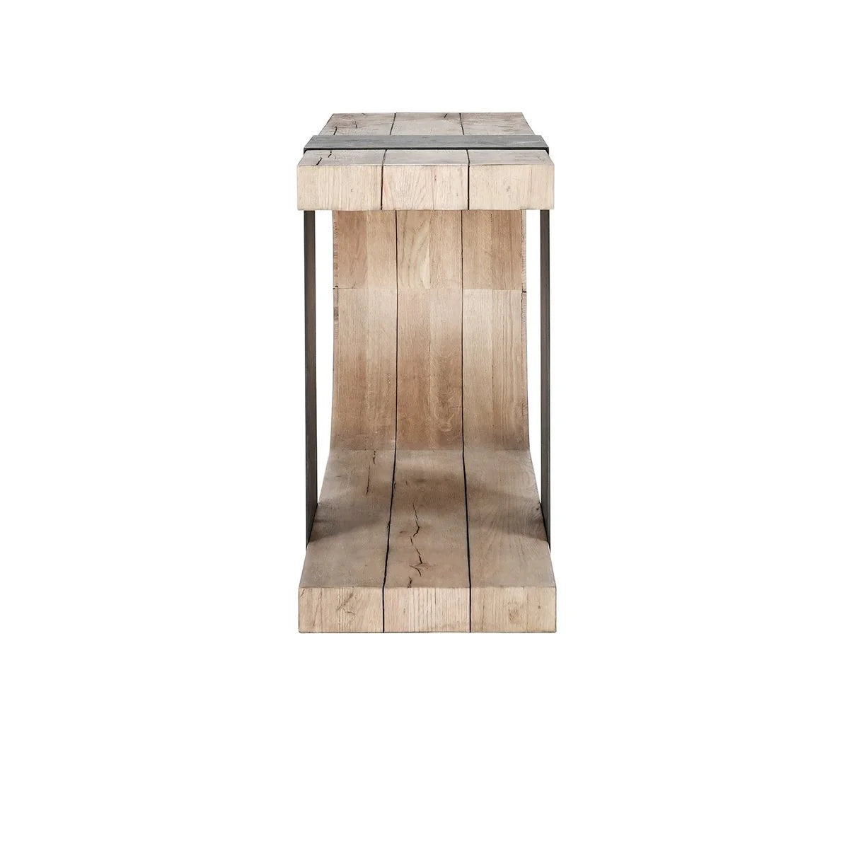 Danica Solid Wood Rectangle Console Table - Aged Cream