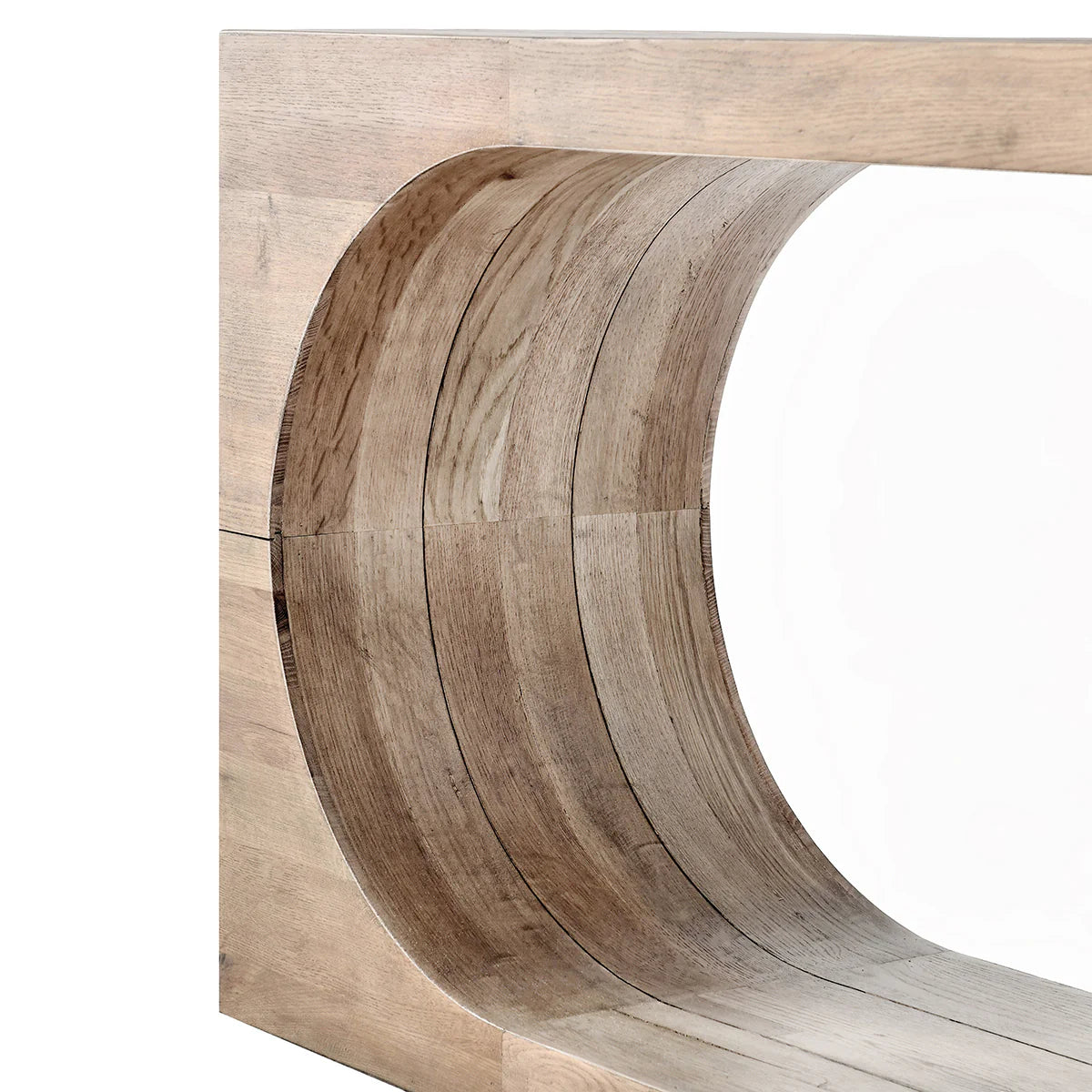 Danica Solid Wood Rectangle Console Table - Aged Cream