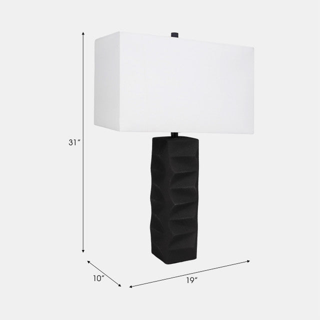 Tall Contemporary Table Lamp, Black