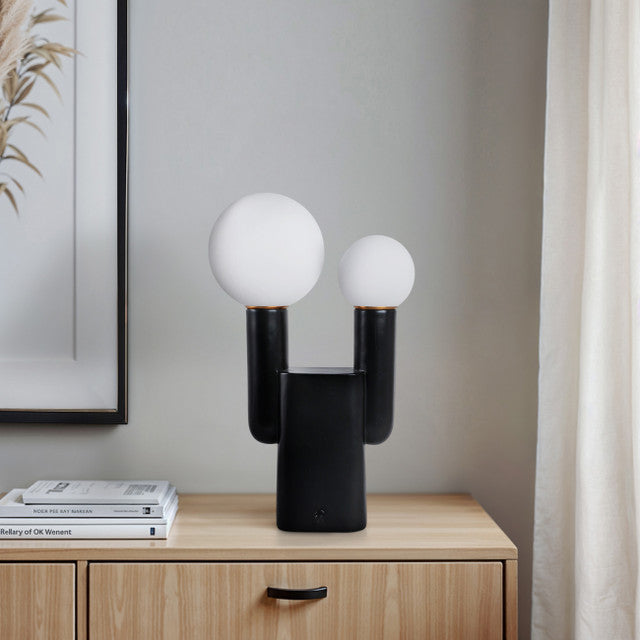 Double Head Totem Lamp With Base Switch, Bl