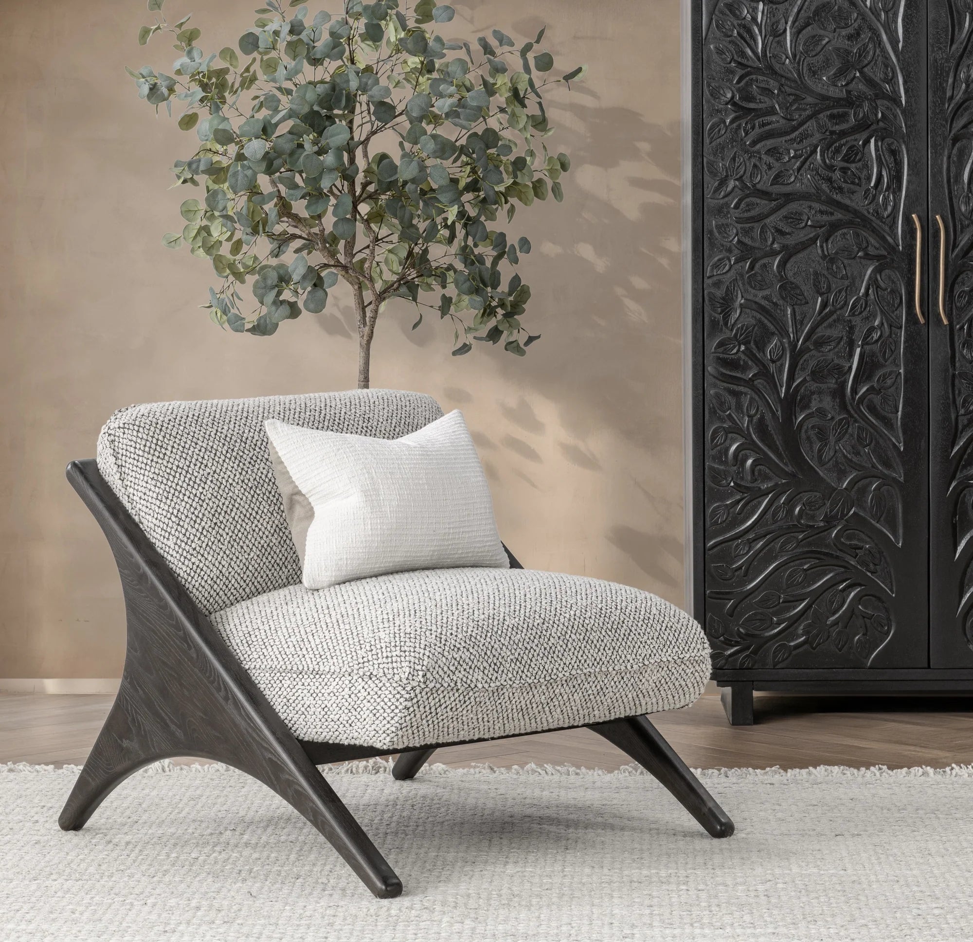 Georgia Upholstered Accent Chair - Gray