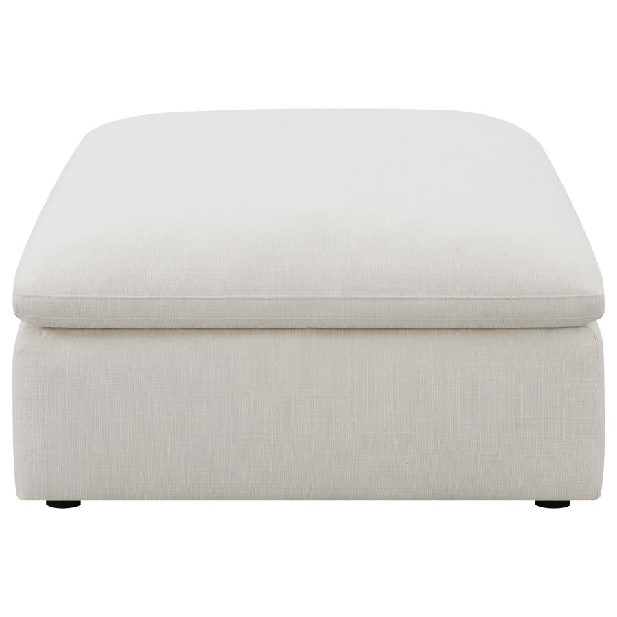 Hobson Cushion Seat Ottoman Off-White