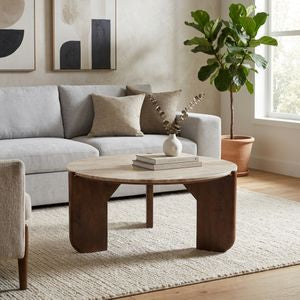 RHEAWAY TAN COFFEE TABLE 17 (IN)