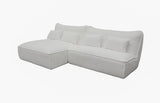 Divani Casa Racine - Modern White Fabric Modular Sectional Sofa