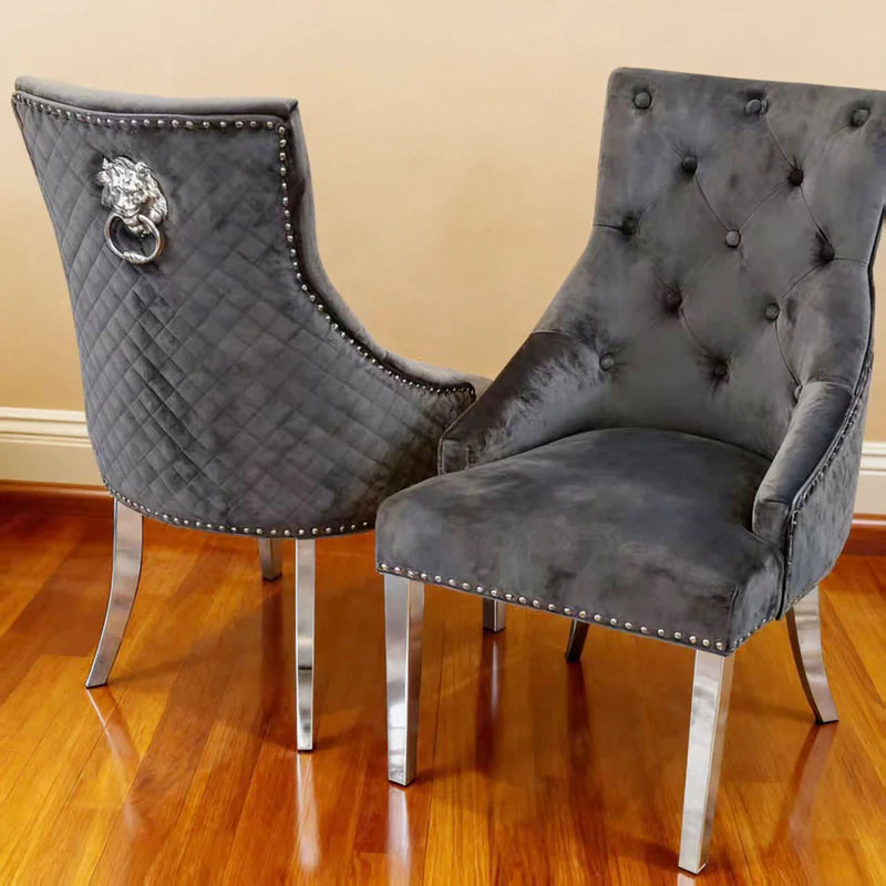 Velvet Fabric Vanity Chair (B9711-KM02)