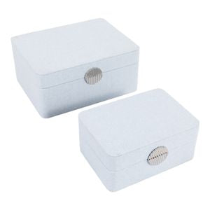 EVERTONPORT SET OF 2 BLUE BOXES 4 (IN)