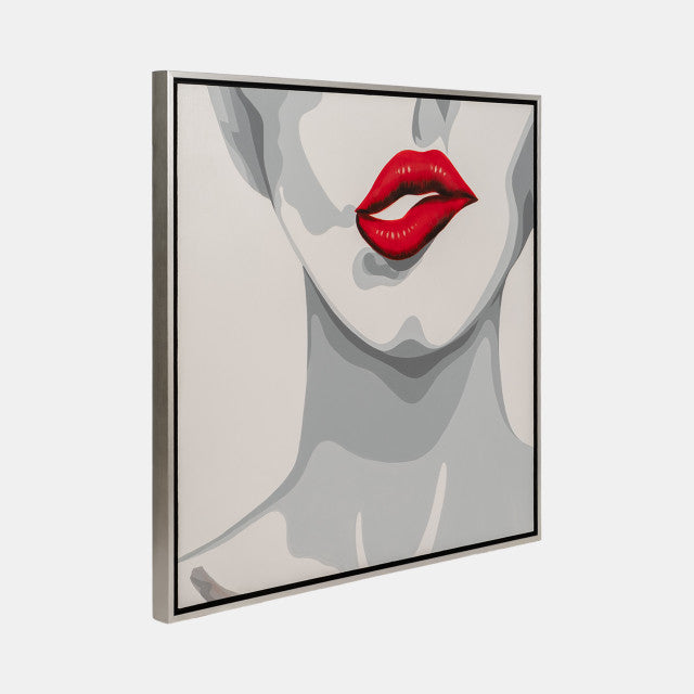 Hand Painted Lip Bite, White