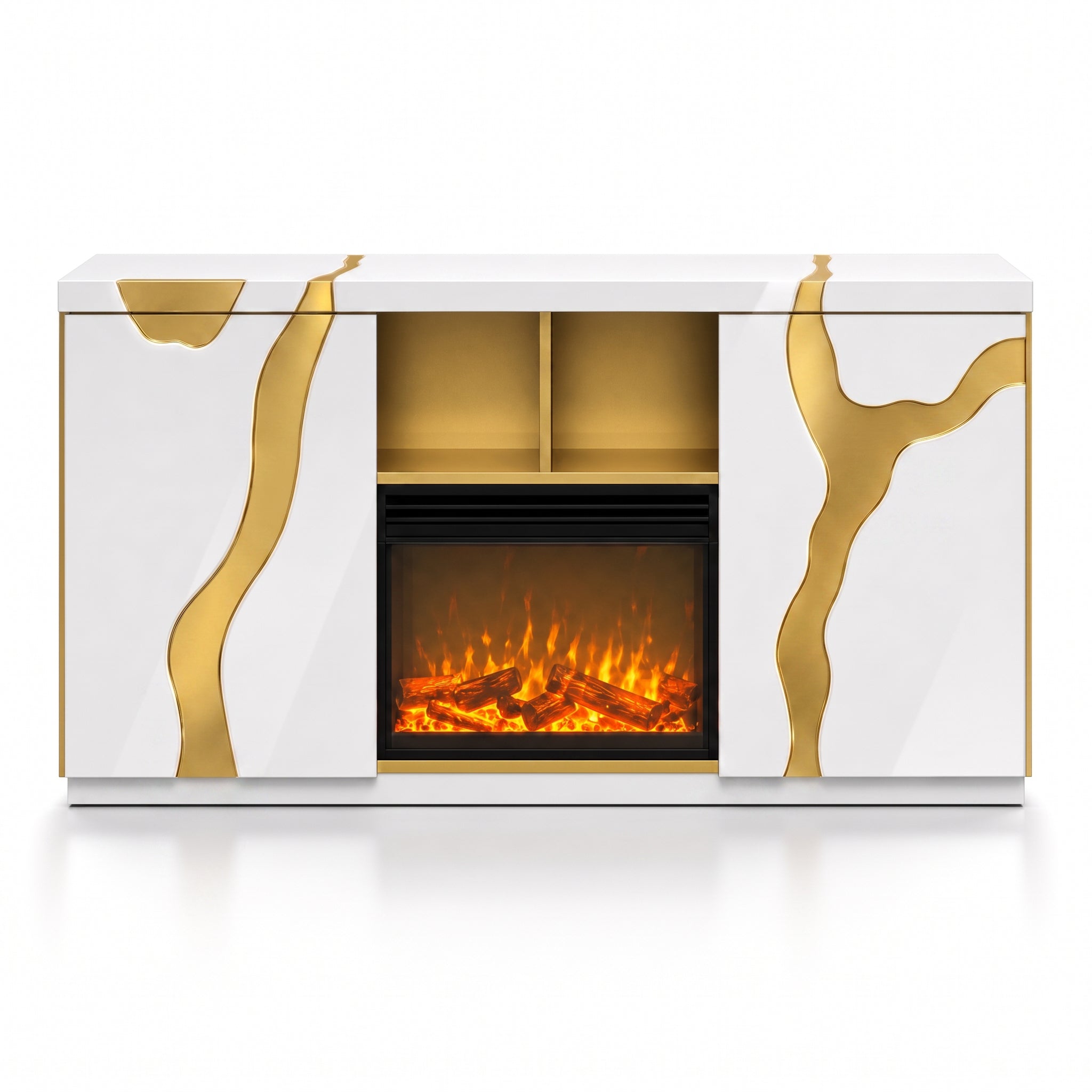 63″ FIREPLACE TV STAND
