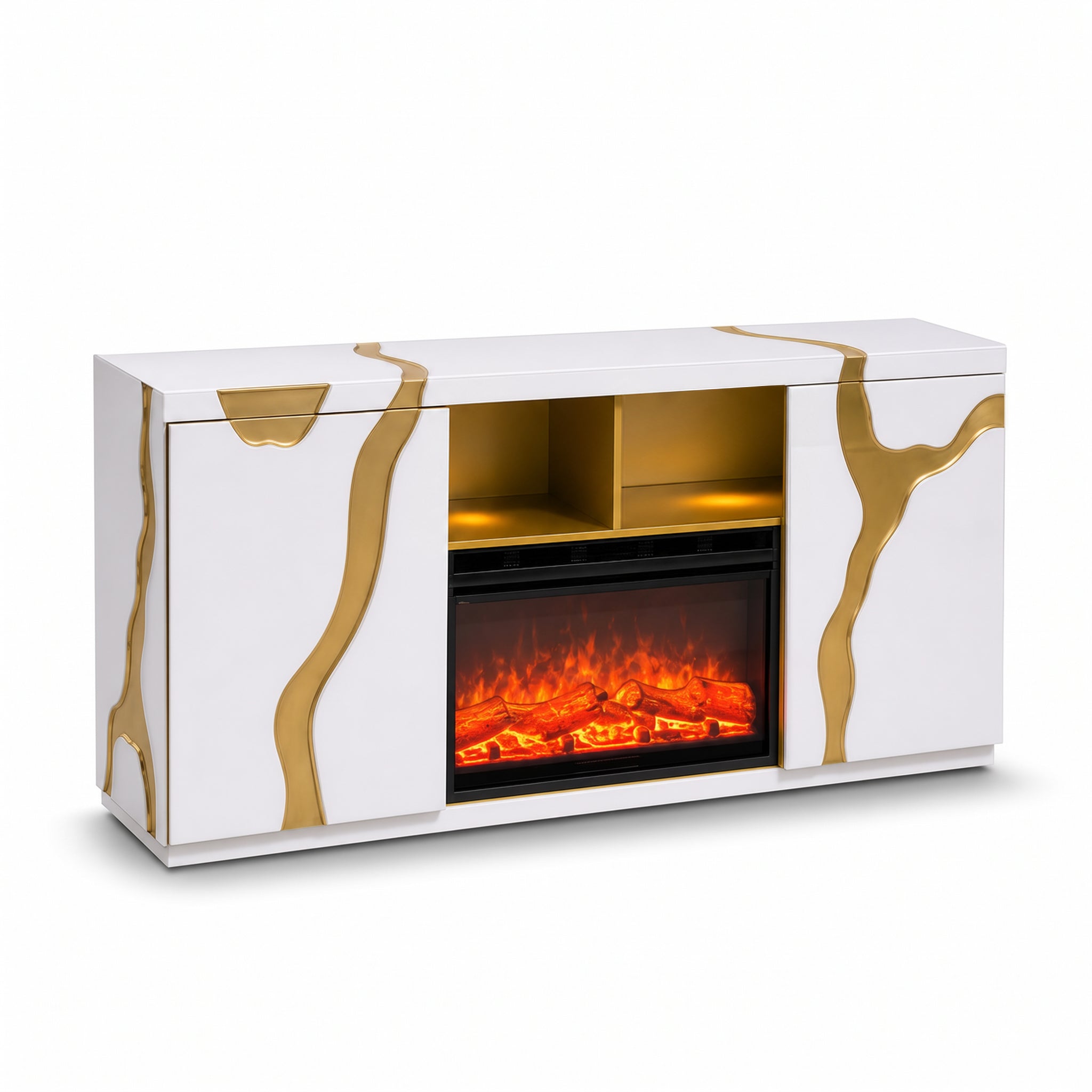 63″ FIREPLACE TV STAND